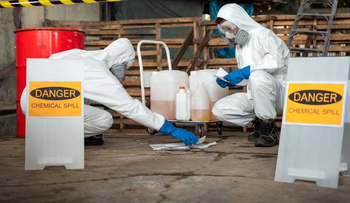 chemical spills cleanup