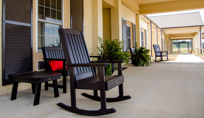 Assisted living facility porch 