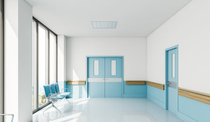 the interior of a healthcare facility